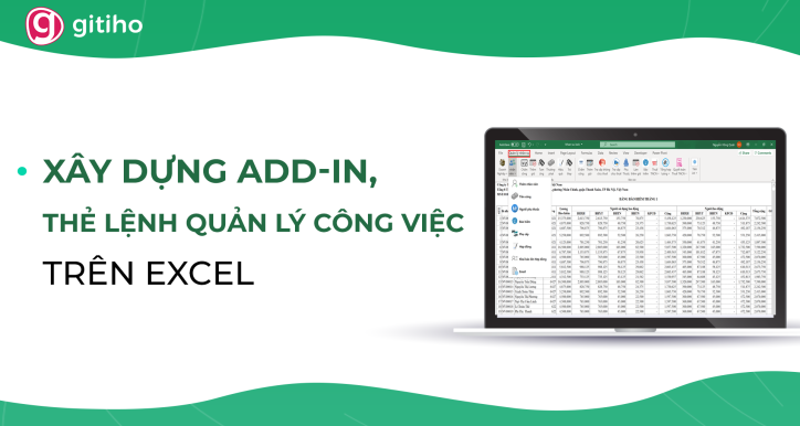 EXG06 - Xây dựng add-in, thẻ lệnh quản lý công việc trên Excel