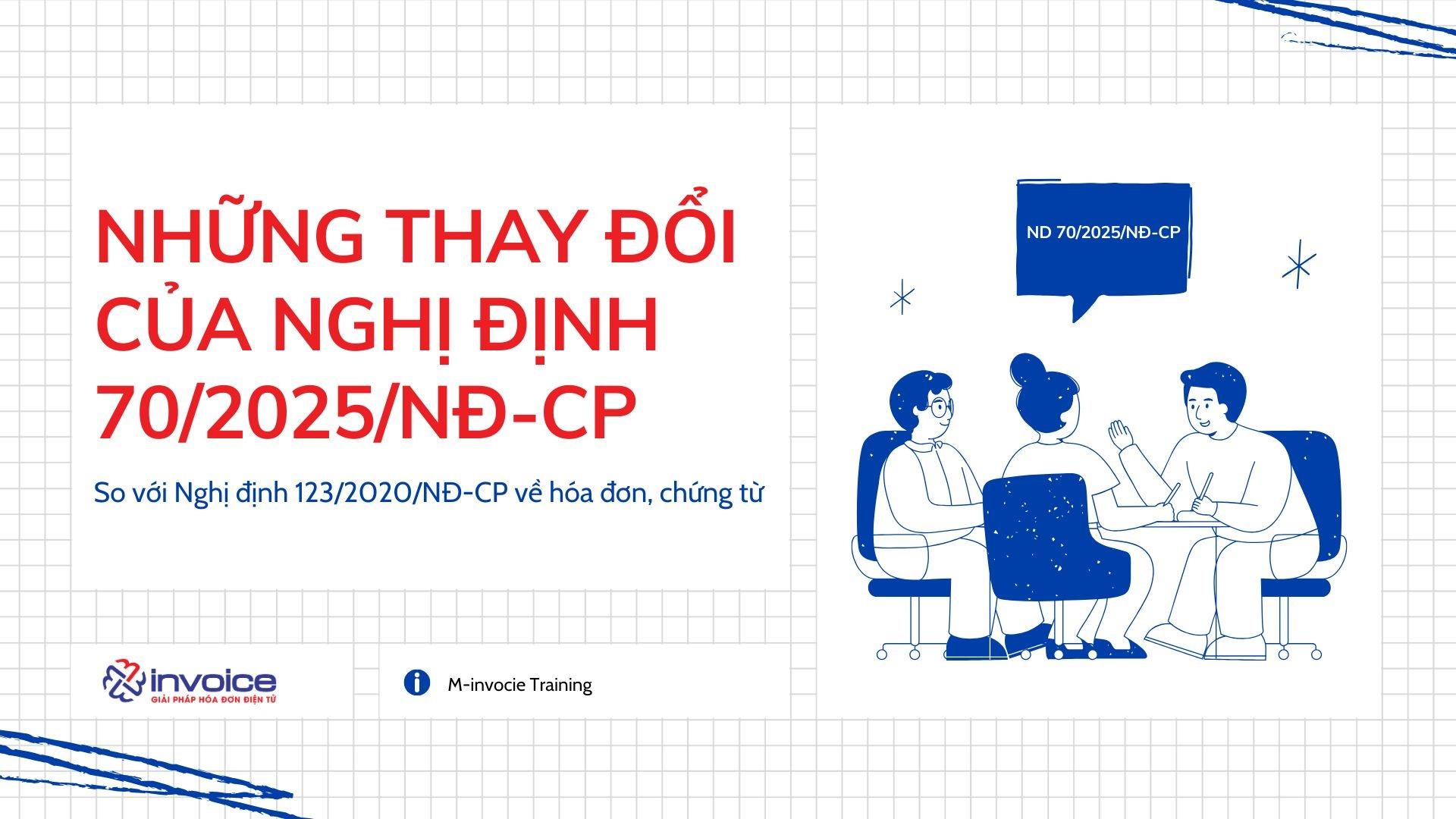 NHỮNG THAY ĐỔI CỦA NGHỊ ĐỊNH 70-2025 NĐ-CP VỀ HÓA ĐƠN CHỨNG TỪ